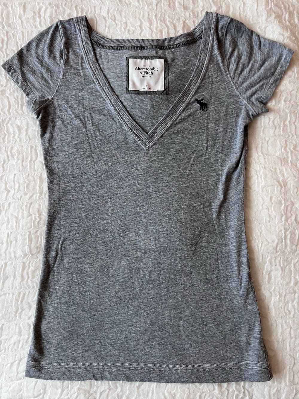 Y2K Abercrombie & Fitch Gray V-Neck Tank Top